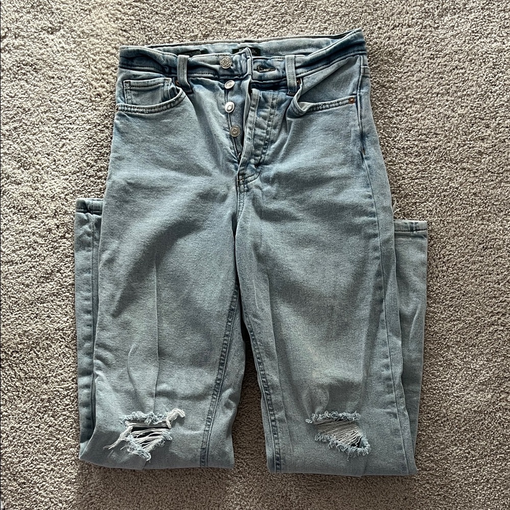 Wild Fable High Rise Distressed Light Blue Jeans